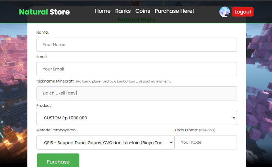 Web Store (Natural Store)